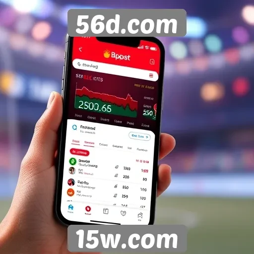 Experiência de apostas no 56d.com em dispositivos móveis